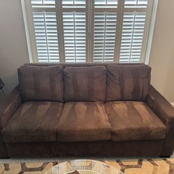 Room And Board Pull Out Sofa In brown- Great Shape!