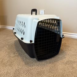 Small Pet Carrier/Crate ~ Green & Black