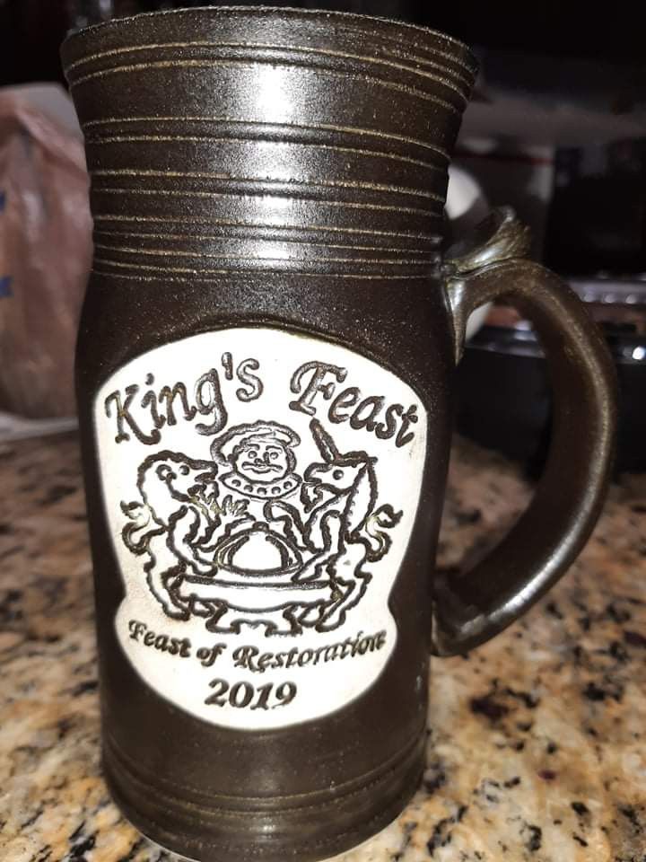 Renaissance King's Feast 2019 Mug Feast Of Restoration 6" Tall X 3" Round