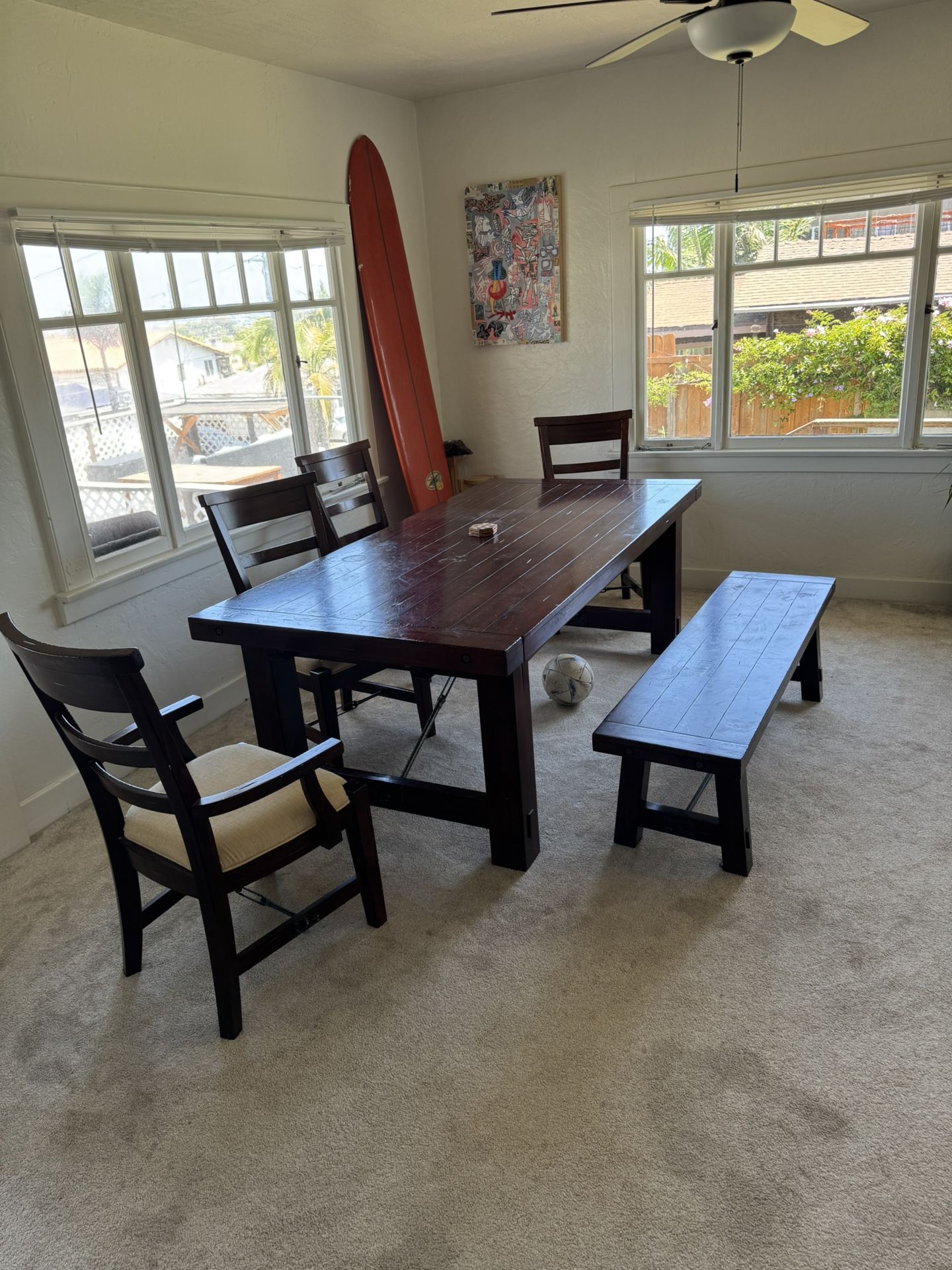 Bench Wright Extendable Dining Table