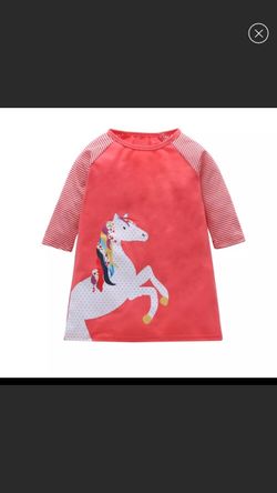 NWT coral unicorn dress size 2T 3T 4T 5t 6