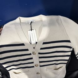 COTTON-SILK FLARE-SLEEVE CARDIGAN)