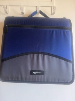 Blue and gray organizer with zipper pocket. New great for School or Job Size 13x13
