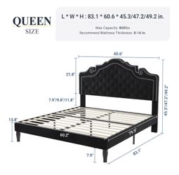 Black Queen Bed Frame