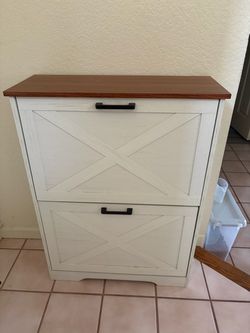 Farmhouse double shoe cabinet