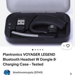 Plantronics, Bluetooth and charger voyager legend headset for sale $100 OBO