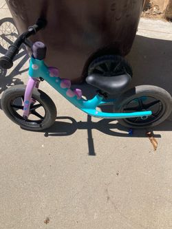 Kids Balance Bike Teal and Purple