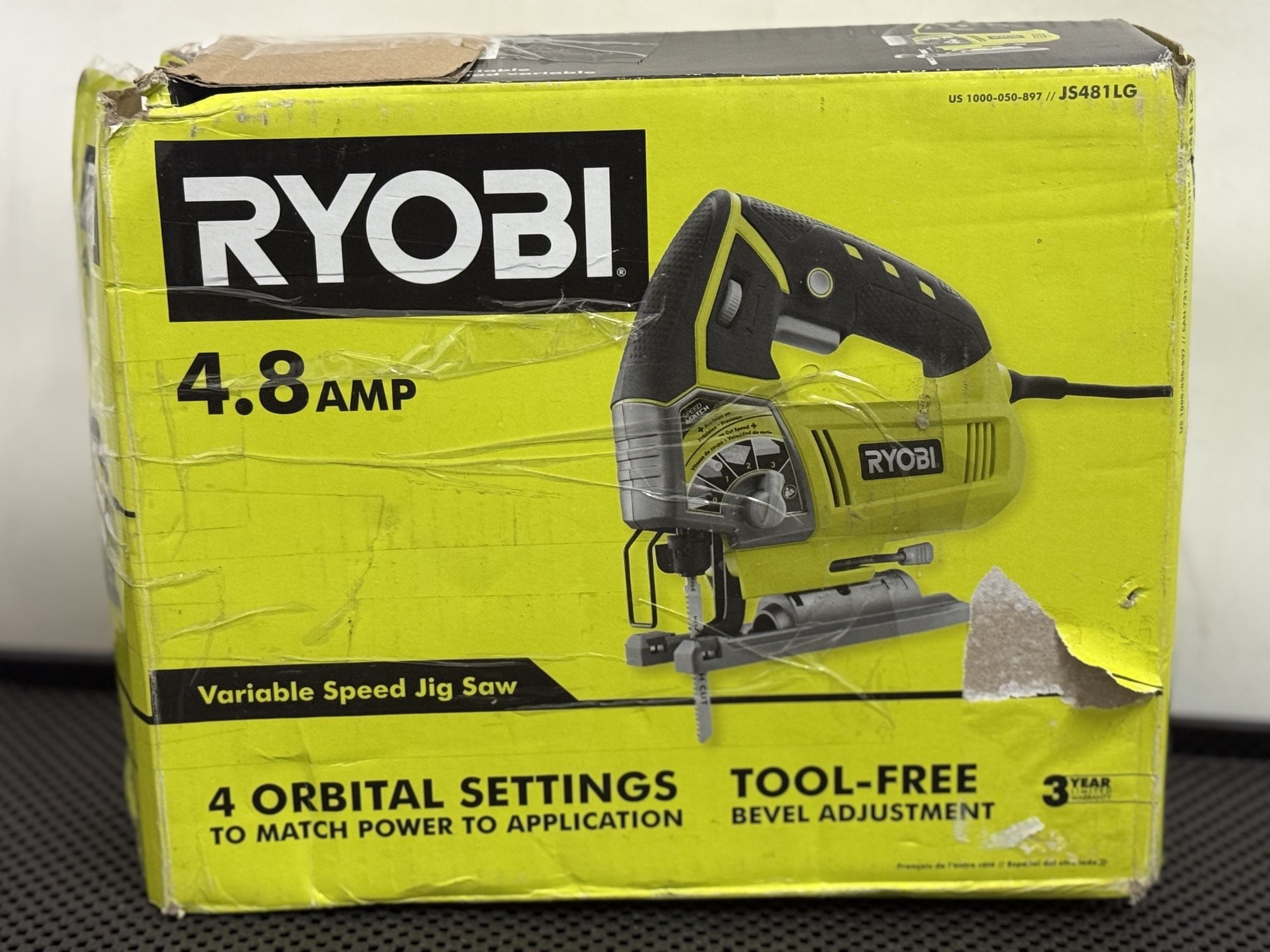 RYOBI 4.8 Amp Corded Variable Speed Orbital Jig Saw