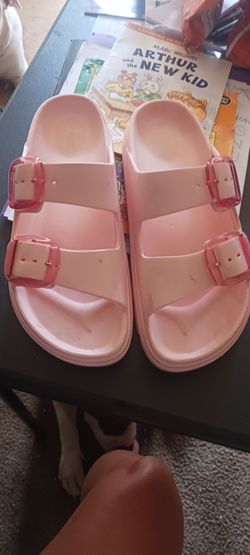 Pink slip ons