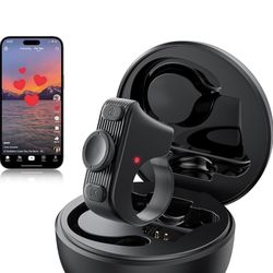 Remote Scrolling Ring for Tiktok,Page Turner for Kindle App,Bluetooth Camera Shutter Remote for iPhone, Android,iOS,iPad,Tablet-Black