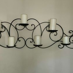 Black Wall Decor/ Candle Holder