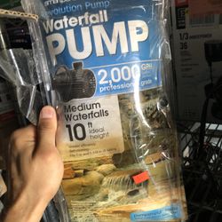 PRICE IS FIRM Smartpond 10 ft Waterfall Pump 2000gph  89  Retails for 169!  Tested and working perfectly. We will test all features in front of you be