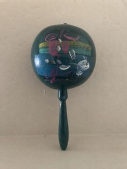 ‼️ SALE ‼️ Hand Painted Wooden Souvenir Maraca
