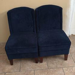  Blue Velvet Chairs 