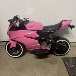 Pink Kids’ Electric Ride-On Motorcycle (As-Is)