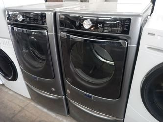 Maytag gray front load washer and gas dryer set - Free delivery