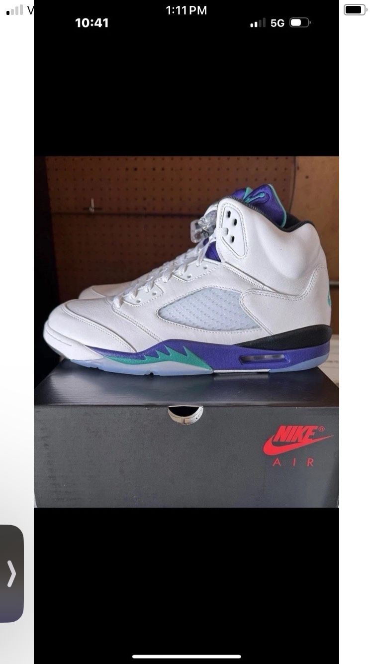 Air Jordan 5 Retro Grape Men’s Size 12 New