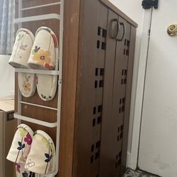 ✨Japanese Home Storage Set – Cabinet + Slipper Rack (SHIRAI, Japan Brand)