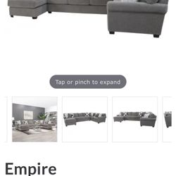 Nutmeg Colored Sectional Sofa 