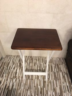 Walnut farmhouse style tray table