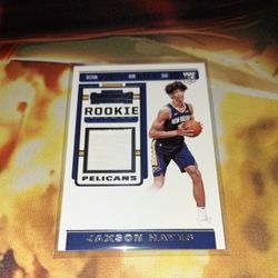 2019-20 PANINI CONTENDERS JAXSON HAYES ROOKIE TICKET GAME USED CARD...MINT COND...SMOKE FREE HOME...$10 FIRM...