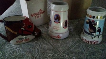Saratoga track steins