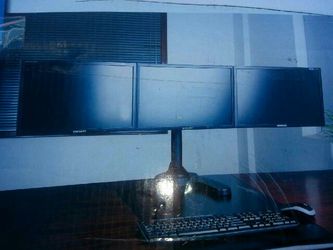 Triple LCD monitor stand