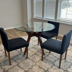 West Elm Glass Dining Table 