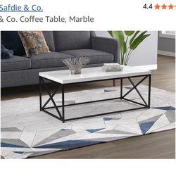 Safdie & Co. Coffee Table, Marble