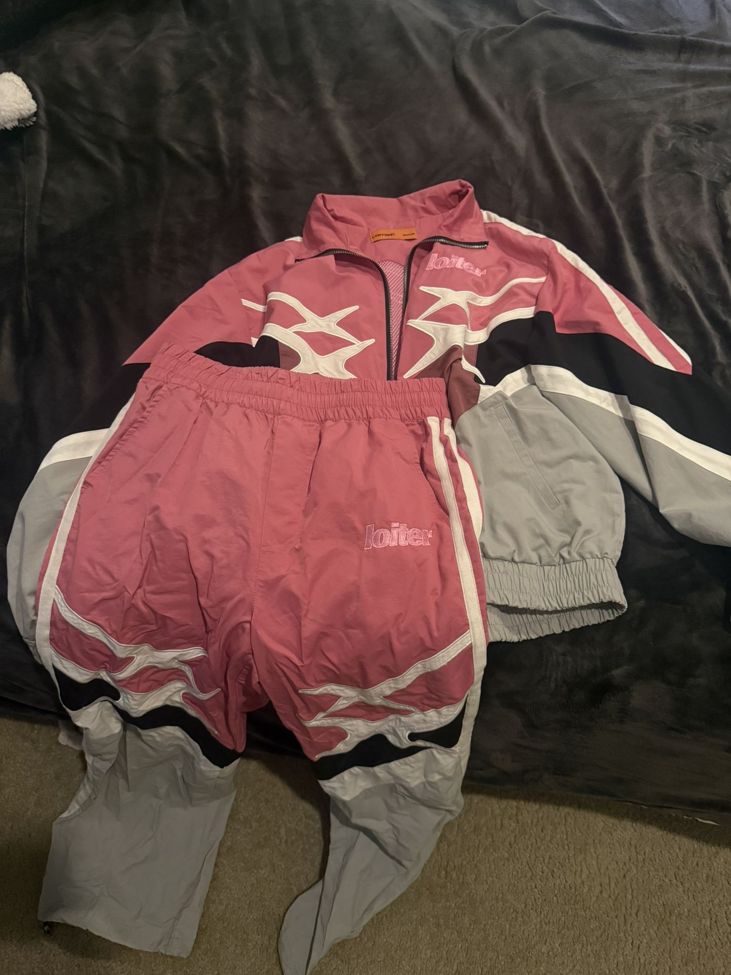 Culture Kings Pink Loiter Tracksuit Size M