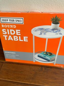 Round side table