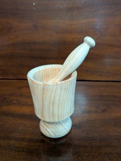 Wooden Mortar and Pestle Set