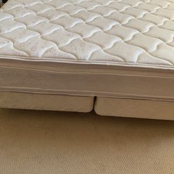 King Size Mattress, Box Spring with Frame. 