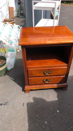 Mid-century nightstand USA End Table solid wood