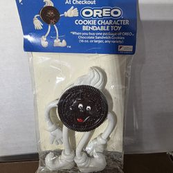 Vintage 1991 Nabisco Oreo Cookie Character bendable toy