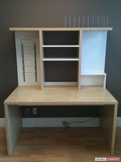 IKEA desk w/ glass top