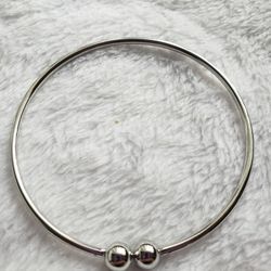 Sterling Silver Plated Bangle Bracelet 