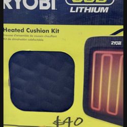 RYOBI USB Lithium Cordless Heated Cushion Kit with (2) 2.0 Ah Batteries and Charging Cable