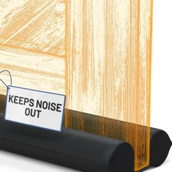 Brand New 2 Sided Under Door Draft Stopper for Bottom of Doors - Quick Install, Keeps Heat In & Cold Air Out - Sound Proofing Foam Strip Gap Filler, N