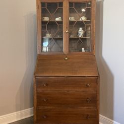 Antique Wooden Desk Hutch Newly Restored
