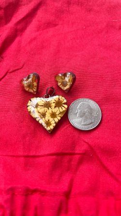 Silver Pendant And Earrings (set)