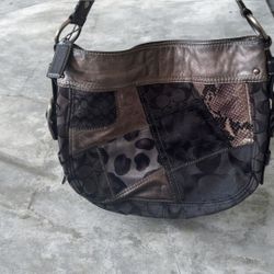 Y2K Coach Animal Patchwork Shoulder Bag With Matching Wallet