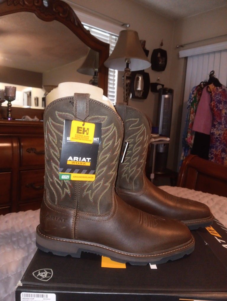 New ARIAT WORK Men's Groundbreaker Boots Sz 10 $110 Firm