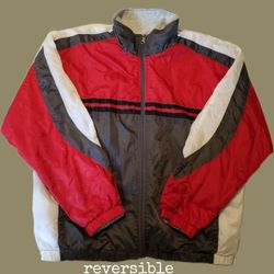 Reversible vintage nylon windbreaker