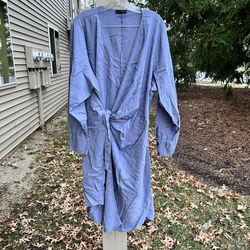 Universal Standard Starboard Linen Wrap Shirtdress