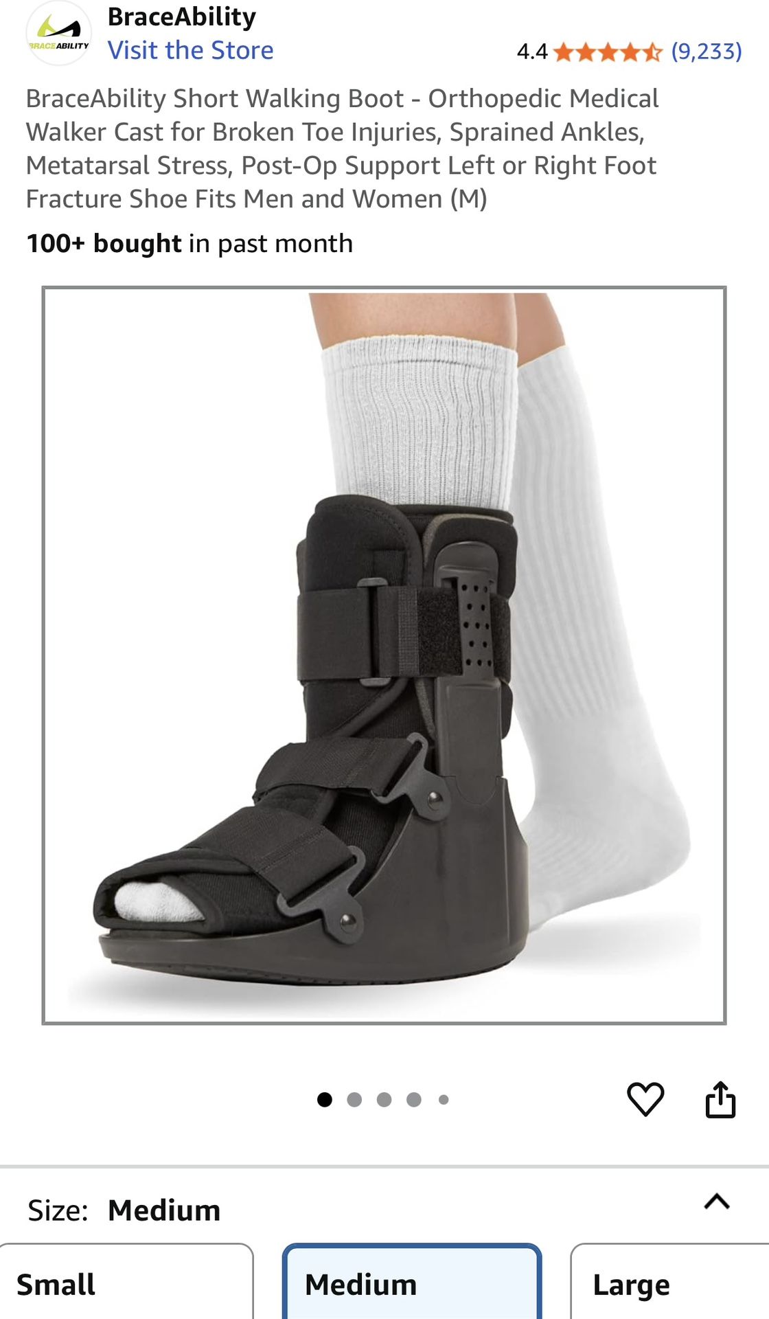 BraceAbility Short Walking Boot for Sale in Victorville, CA - OfferUp
