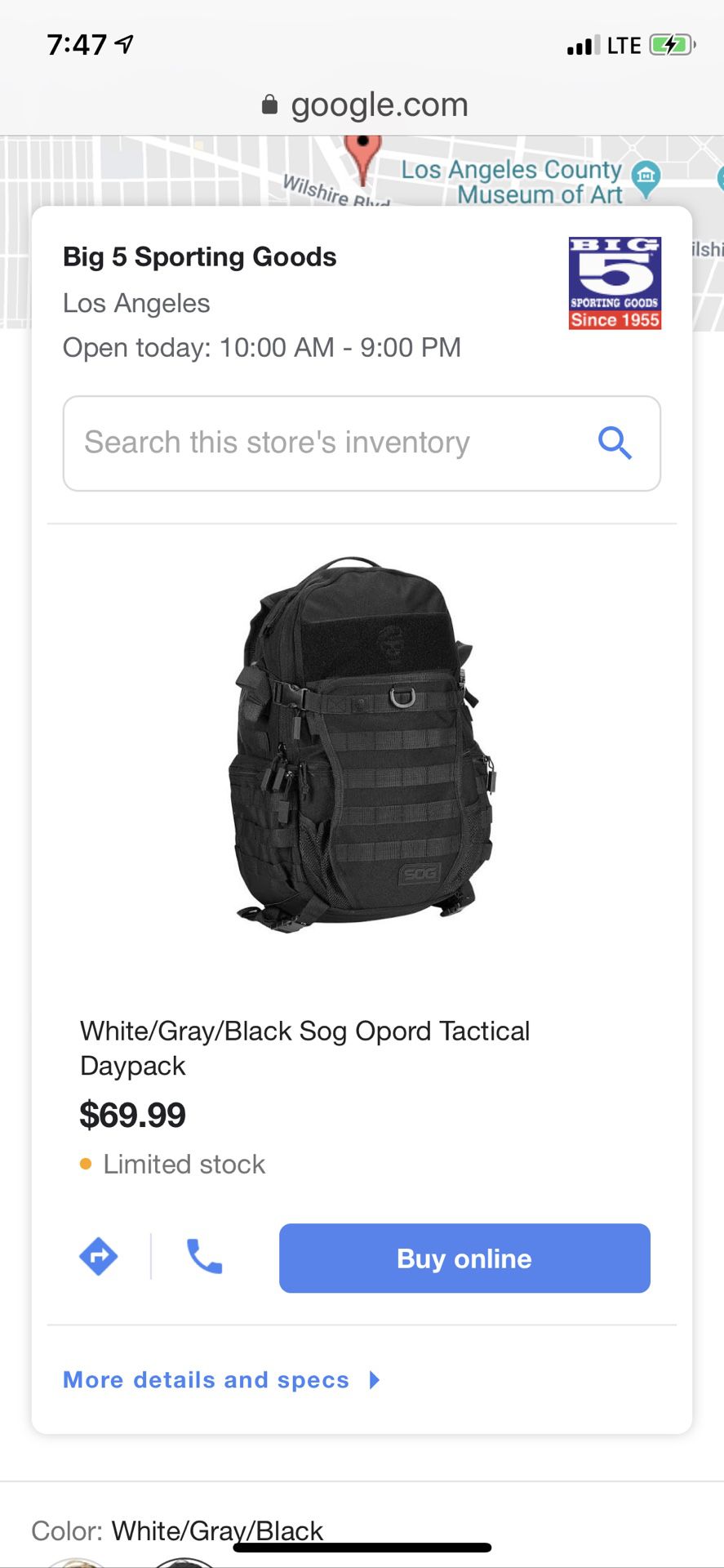 Brand New $70 value SOG OPORO DAY PACK