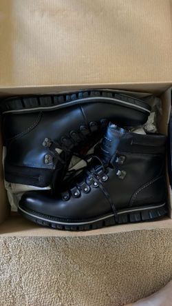 Cole Haan Black Leather Hiking Boots size 8