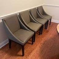West Elm Curved Arena Leather Dining Chairs (Set of 4) – $695 OBO