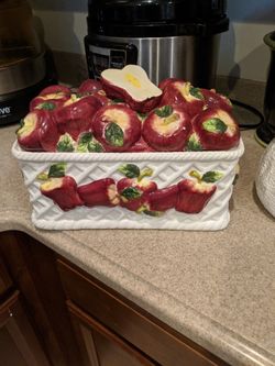 Ceramic Breadbox and Cookie Jar